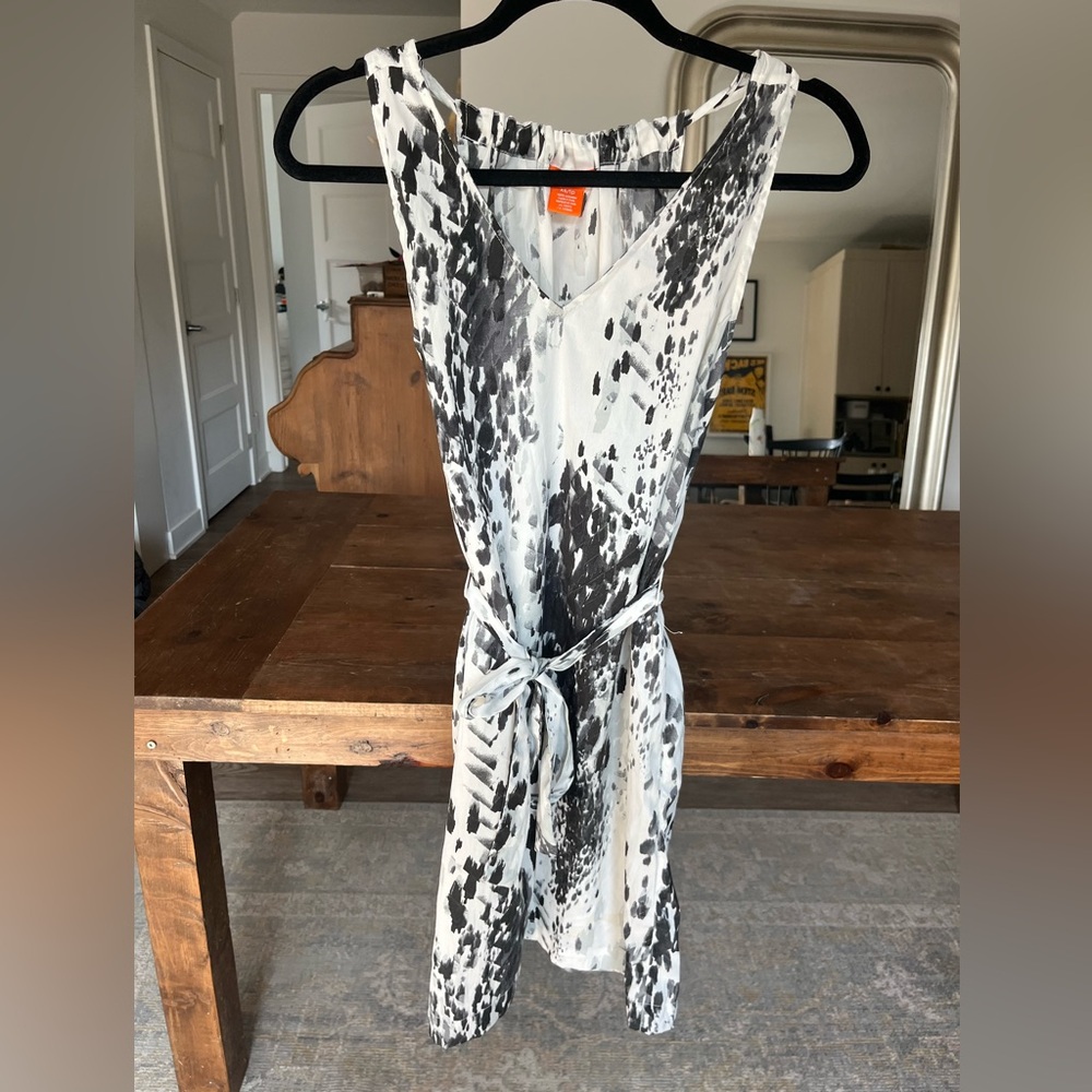 Joe Fresh Black, Grey, and White Mini Dress